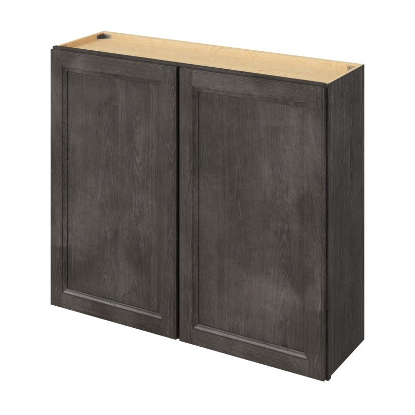 42"W x 36"H Wall Cabinet with Double Doors and Two Shelves in Maui Slate