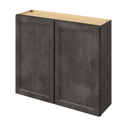 42"W x 36"H Wall Cabinet with Double Doors and Two Shelves in Maui Slate
