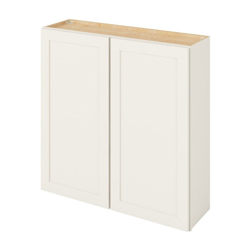 42"W x 42"H Wall Cabinet with Double Doors and Three Shelves in Catalina Shell White