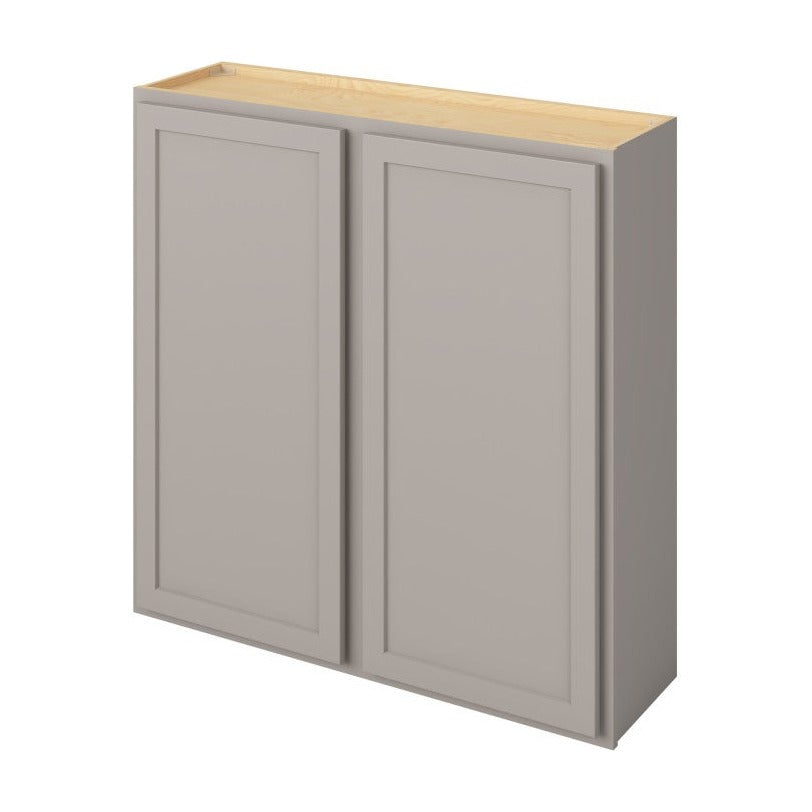 42"W x 42"H Wall Cabinet with Double Doors and Three Shelves in Hatteras Pebble Grey