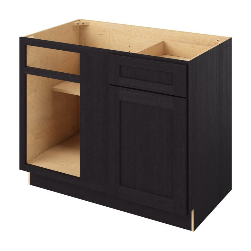 45" to 48"W Universal Blind Corner Base Cabinet with One Door and One Drawer in Catalina Espresso