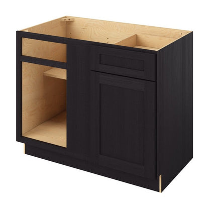 45" to 48"W Universal Blind Corner Base Cabinet with One Door and One Drawer in Catalina Espresso