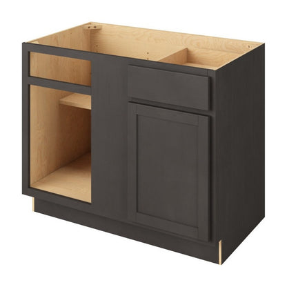 45" to 48"W Universal Blind Corner Base Cabinet with One Door and One Drawer in Hatteras Slate