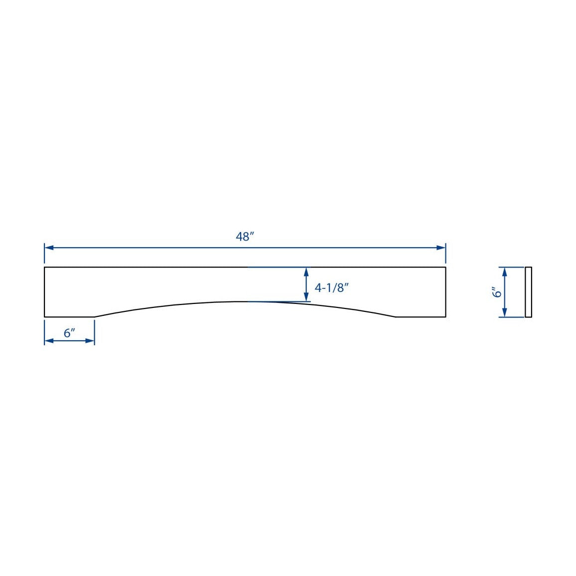 48"W Arched Valance in Pebble Grey, view 3