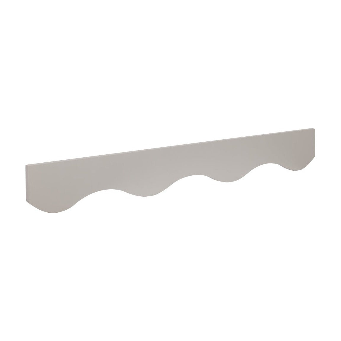 48"W Scalloped Valance in Pebble Grey