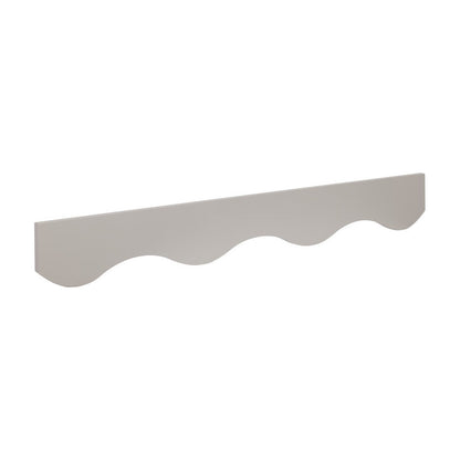 48"W Scalloped Valance in Pebble Grey