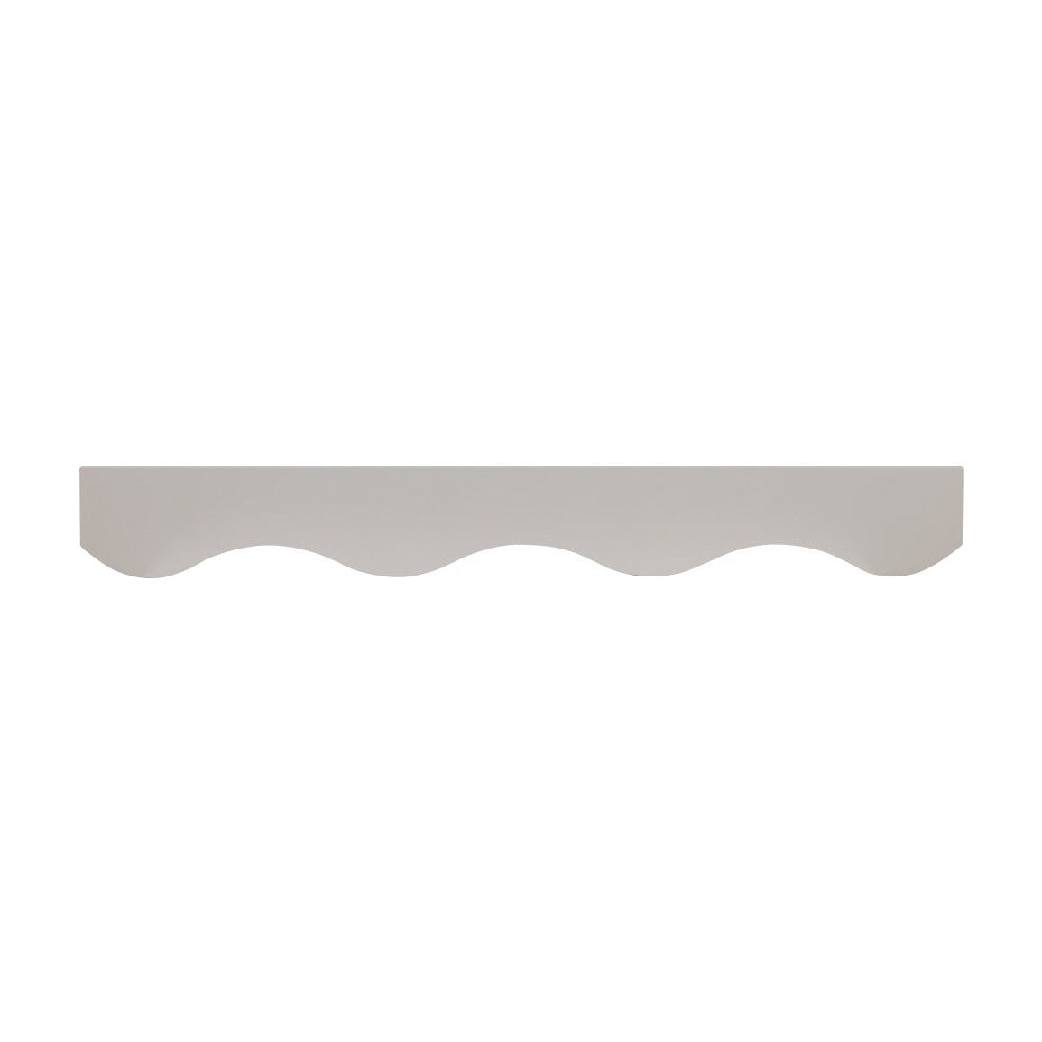 48"W Scalloped Valance in Pebble Grey, view 2