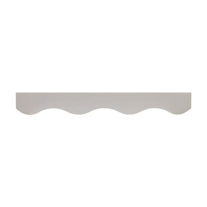 48"W Scalloped Valance in Pebble Grey, view 2
