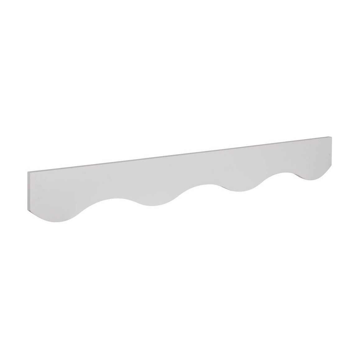 48"W Scalloped Valance in Polar White