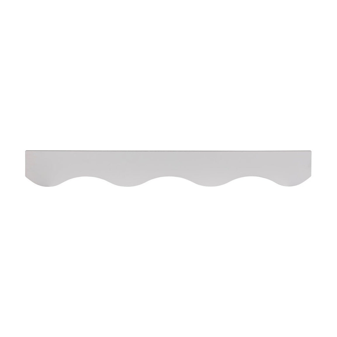 48"W Scalloped Valance in Polar White, view 2