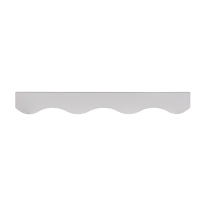 48"W Scalloped Valance in Polar White, view 2