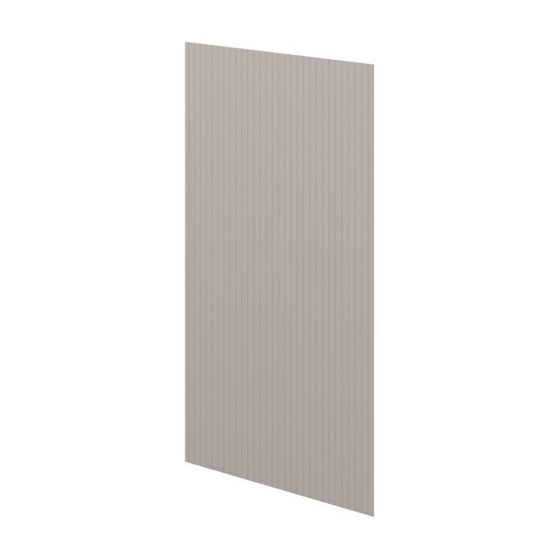 48"W x 96"H Beaded Horizontal Grain Back Panel in Pebble Grey