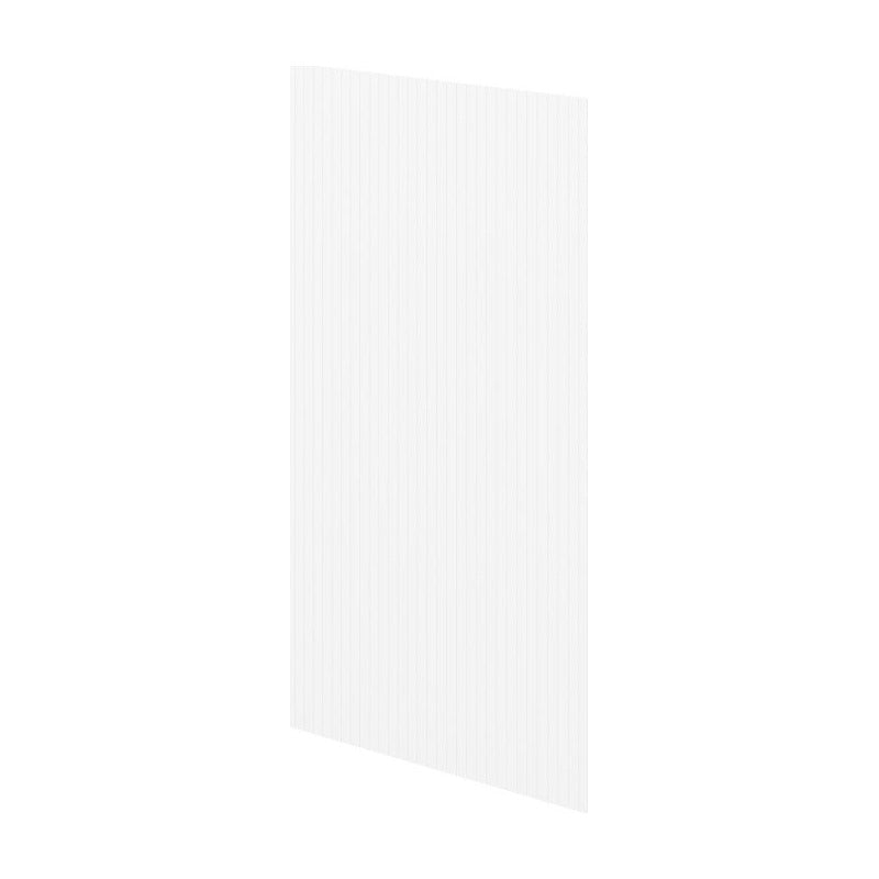 48"W x 96"H Beaded Horizontal Grain Back Panel in Polar White