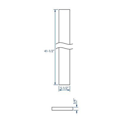 5.5"W x 41.5"H Filler Overlay in Slate, view 4