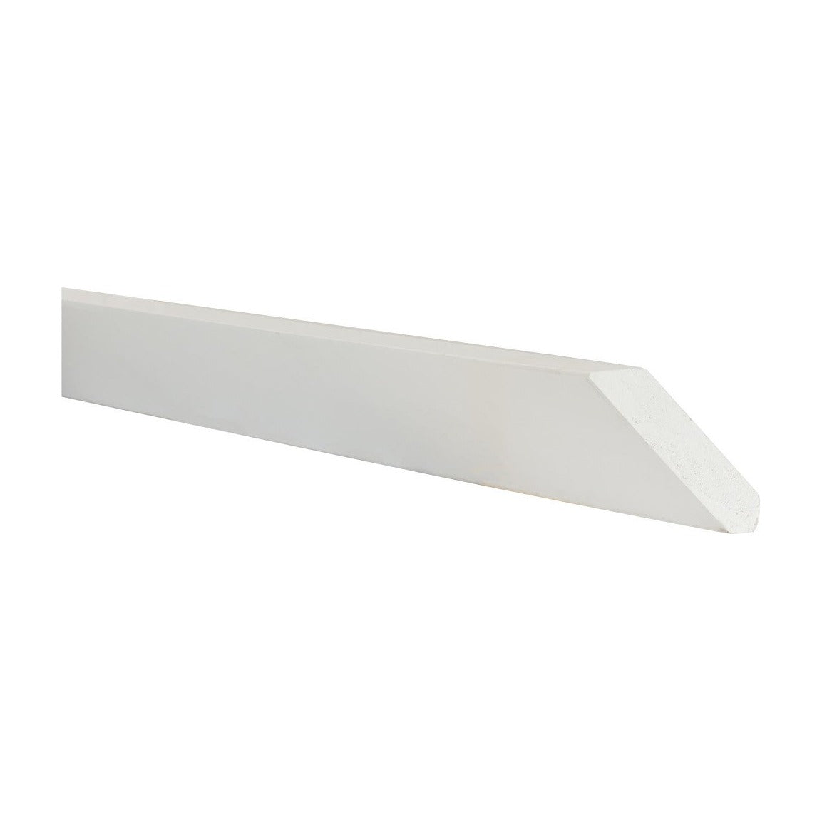 8'L Angled Crown Molding in Polar White