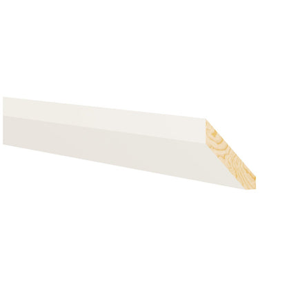 8'L Angled Crown Molding in Shell White