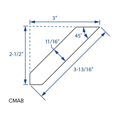 8'L Angled Crown Molding in Slate, view 2
