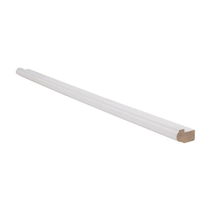 8'L Bull Nose Light Rail Molding in Polar White