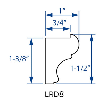 8'L Decorative Light Rail Molding in Espresso, view 4