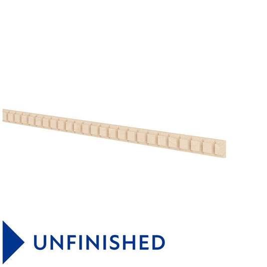 8'L Dentil Molding in Unfinished