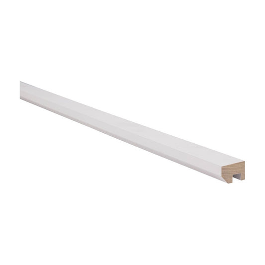 8'L Standard Light Rail Molding in Polar White