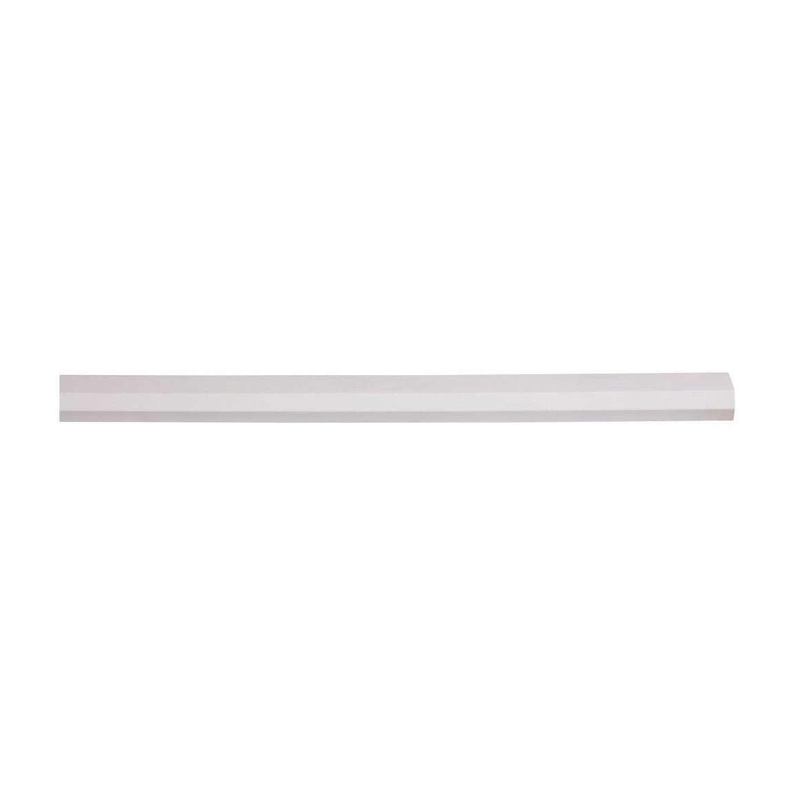 8'L Standard Light Rail Molding in Polar White, view 3