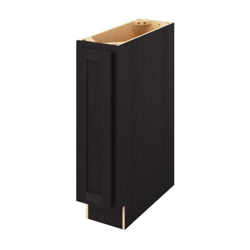 9"W Full Height Door Base Cabinet with One Door and Two Shelves in Hatteras Espresso
