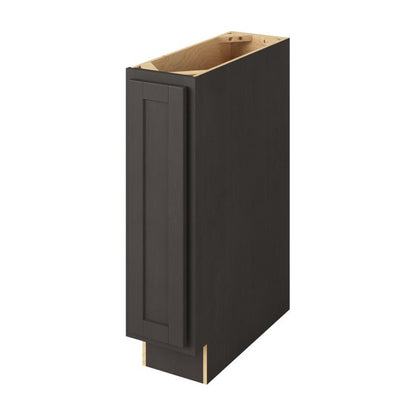 9"W Full Height Door Base Cabinet with One Door and Two Shelves in Hatteras Slate