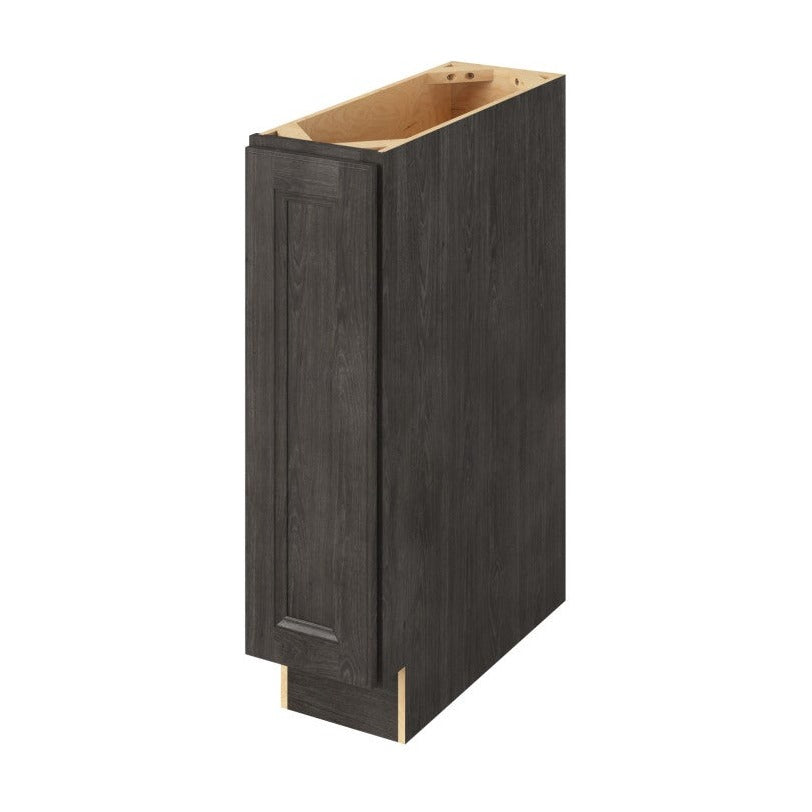 9"W Full Height Door Base Cabinet with One Door and Two Shelves in Maui Slate