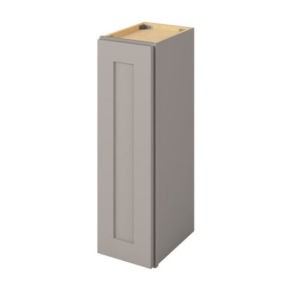 9"W x 30"H Wall Cabinet with Single Door and Two Shelves in Catalina Pebble Grey