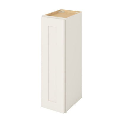 9"W x 30"H Wall Cabinet with Single Door and Two Shelves in Catalina Shell White
