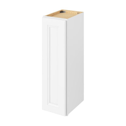 9"W x 30"H Wall Cabinet with Single Door and Two Shelves in Maui Polar White