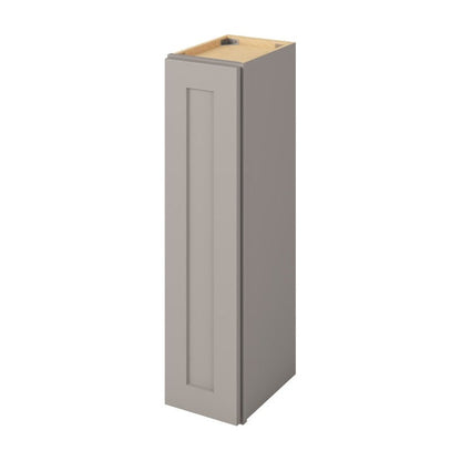 9"W x 36"H Wall Cabinet with Single Door and Two Shelves in Catalina Pebble Grey