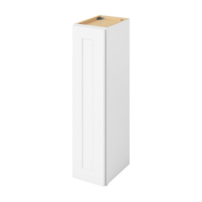 9"W x 36"H Wall Cabinet with Single Door and Two Shelves in Catalina Polar White