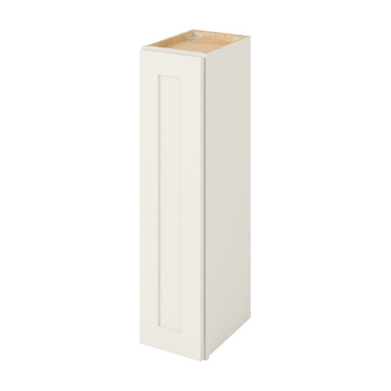 9"W x 36"H Wall Cabinet with Single Door and Two Shelves in Catalina Shell White
