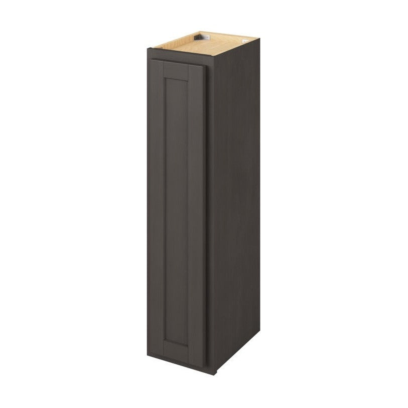 9"W x 36"H Wall Cabinet with Single Door and Two Shelves in Hatteras Slate