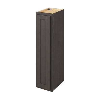 9"W x 36"H Wall Cabinet with Single Door and Two Shelves in Hatteras Slate