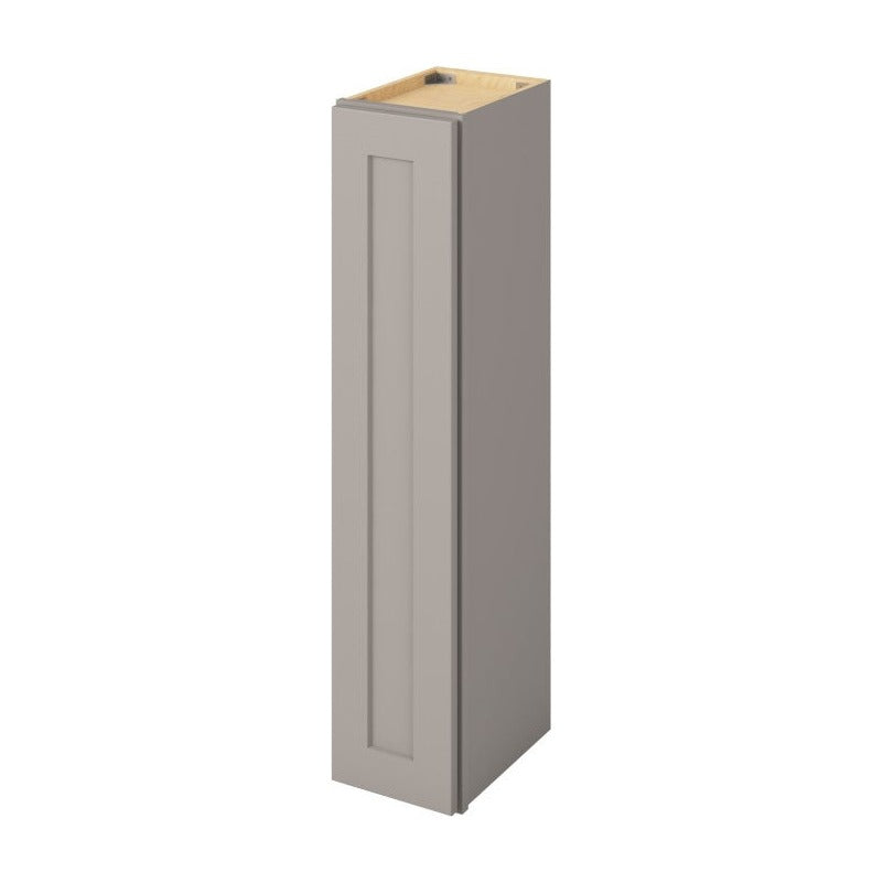 9"W x 42"H Wall Cabinet with Single Door and Three Shelves in Catalina Pebble Grey