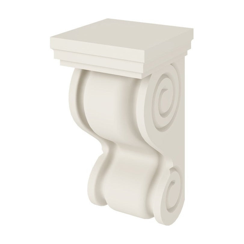 classic Scroll Corbel in Shell White