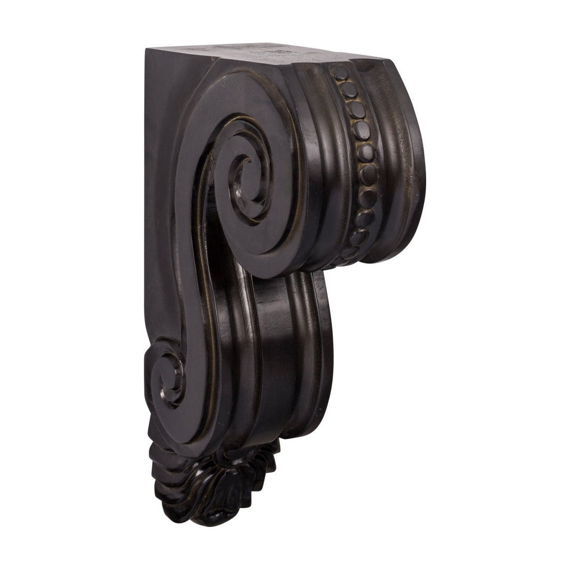 large Classic Scroll Corbel in Espresso