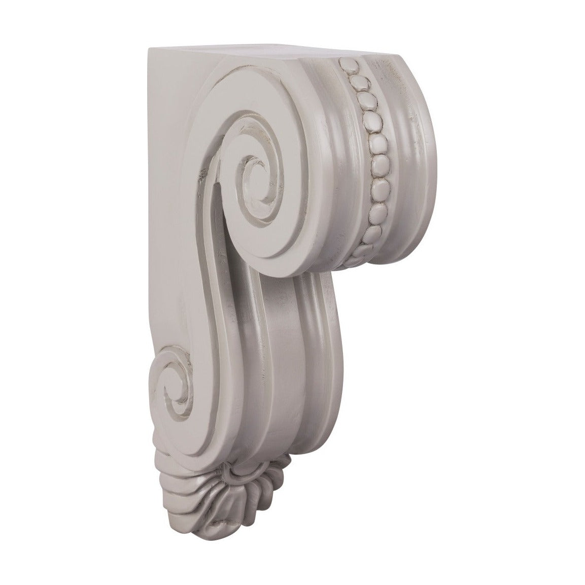 large Classic Scroll Corbel in Pebble Grey