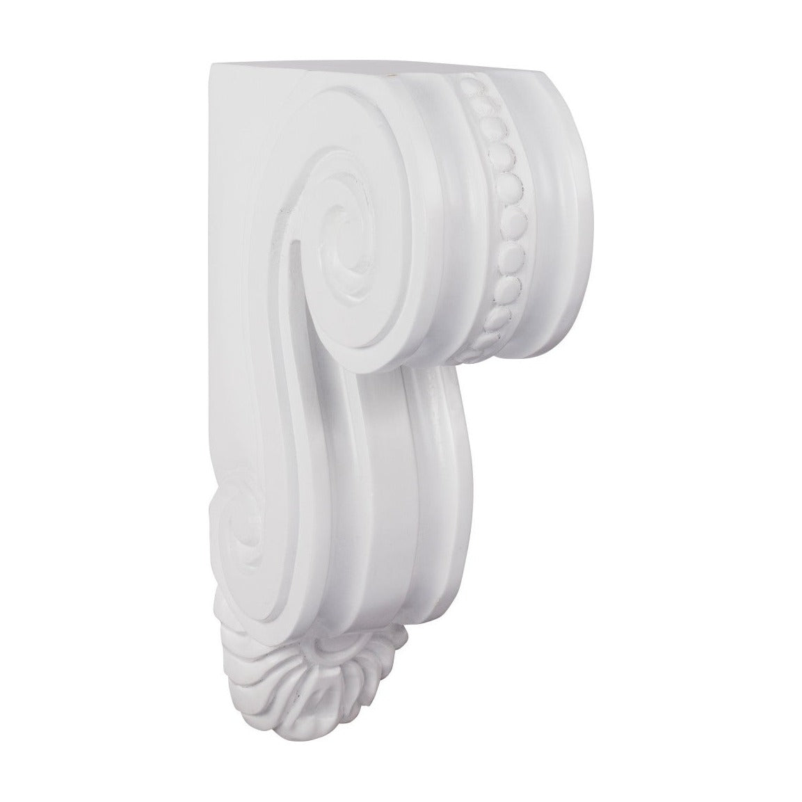 large Classic Scroll Corbel in Polar White