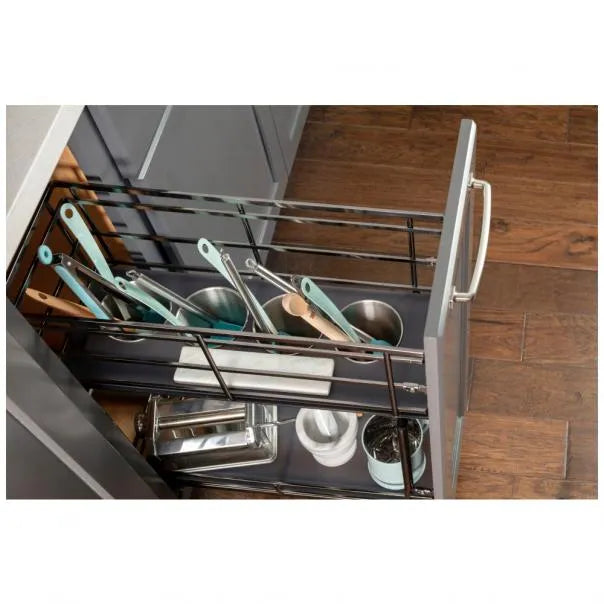 Rue 8" STORAGE WITH STYLE® Metal "No Wiggle" Soft-close Utensil Base Pullout