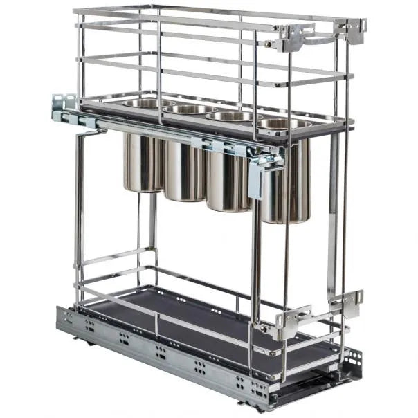 Rue 8" STORAGE WITH STYLE® Metal "No Wiggle" Soft-close Utensil Base Pullout