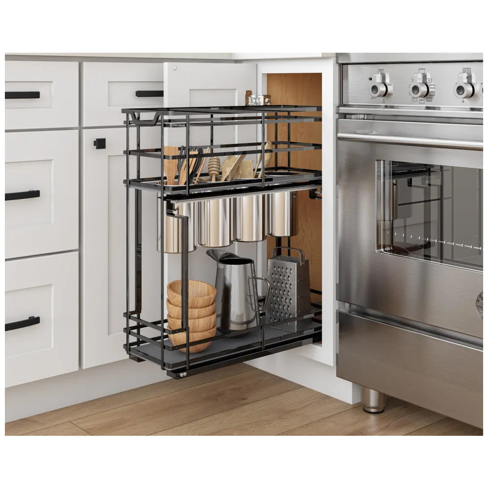 Rue 8" STORAGE WITH STYLE® Metal "No Wiggle" Soft-close Utensil Base Pullout