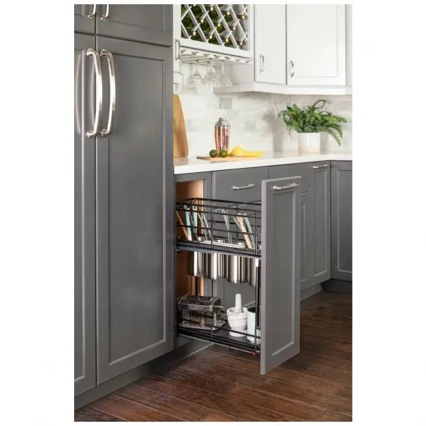 Rue 8" STORAGE WITH STYLE® Metal "No Wiggle" Soft-close Utensil Base Pullout