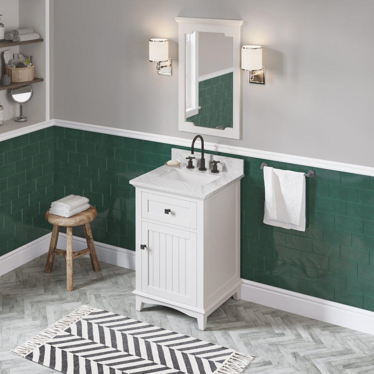 Savino 24" Single Bowl Freestanding Bathroom Vanity, alternate view