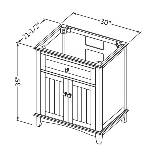 Savino 30" Single Bowl Freestanding Bathroom Vanity, alternate view