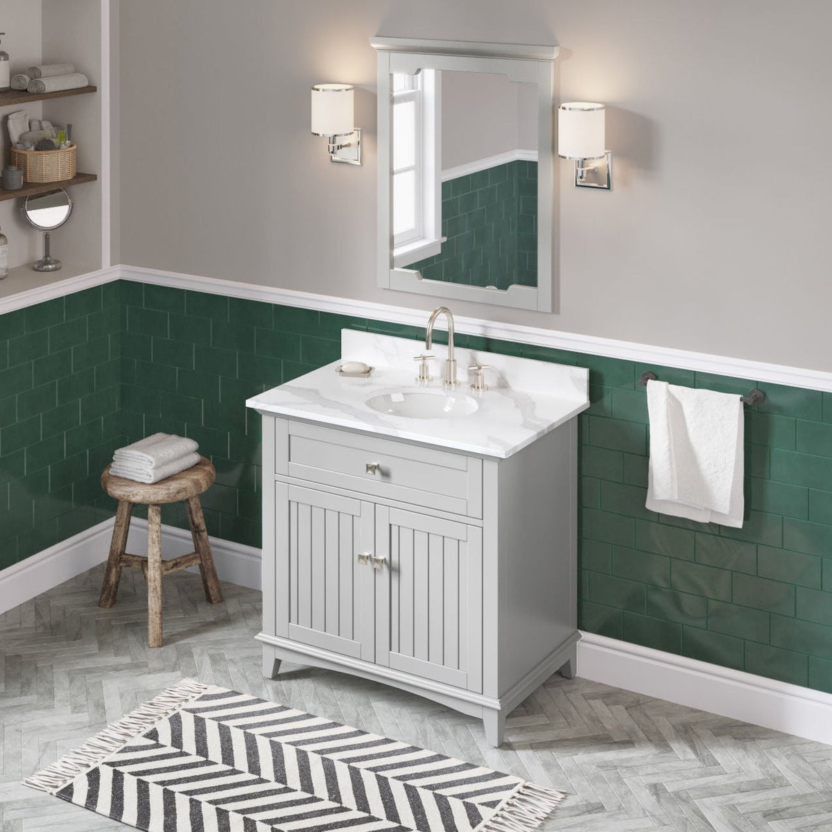 Savino 36" Single Bowl Freestanding Bathroom Vanity, alternate view
