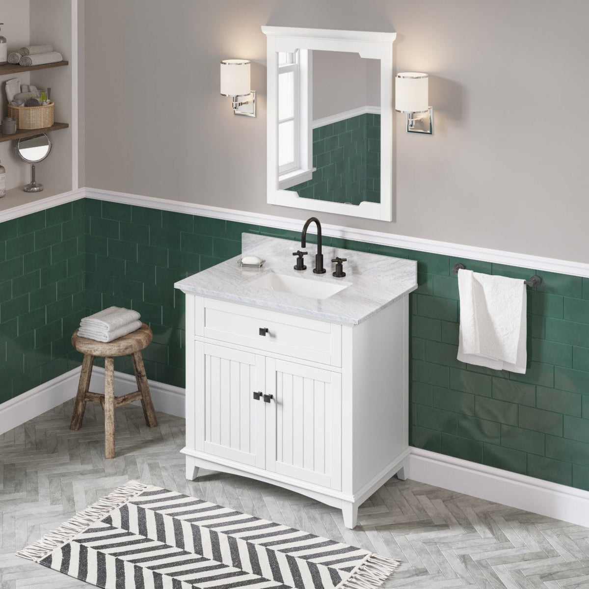 Savino 36" Single Bowl Freestanding Bathroom Vanity, alternate view